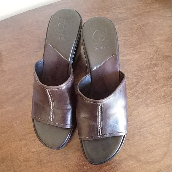 Cole Haan chocolate brown leather wedge - Picture 8 of 8